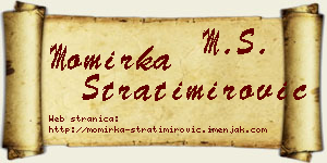 Momirka Stratimirović vizit kartica